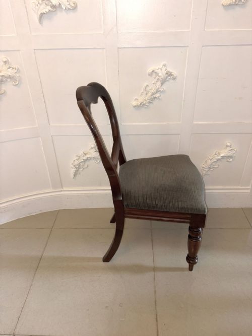 ANTIQUE VICTORIAN MAHOGANY BALLOON BACK DINING CHAIRS SET OF FOUR - ADDITIONAL PHOTO 9