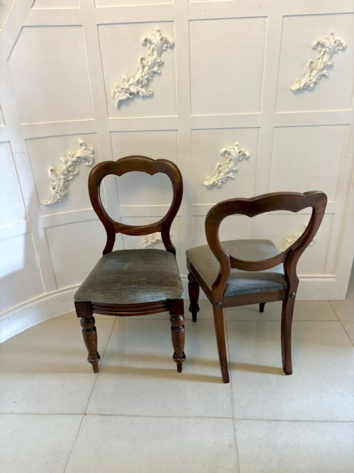 ANTIQUE VICTORIAN MAHOGANY BALLOON BACK DINING CHAIRS SET OF FOUR - ADDITIONAL PHOTO 10