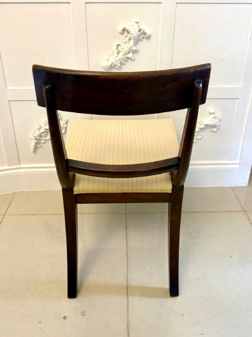 ANTIQUE ENGLISH REGENCY MAHOGANY KLISMOS DINING SIDE CHAIRS PAIR - ADDITIONAL PHOTO 3