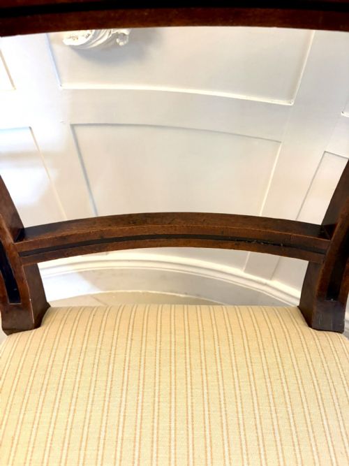 ANTIQUE ENGLISH REGENCY MAHOGANY KLISMOS DINING SIDE CHAIRS PAIR - ADDITIONAL PHOTO 7