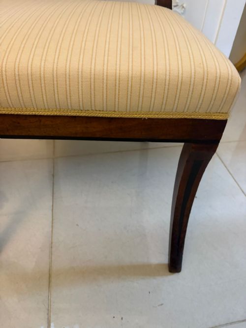 ANTIQUE ENGLISH REGENCY MAHOGANY KLISMOS DINING SIDE CHAIRS PAIR - ADDITIONAL PHOTO 8