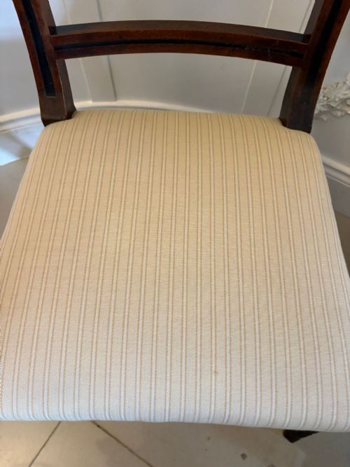 ANTIQUE ENGLISH REGENCY MAHOGANY KLISMOS DINING SIDE CHAIRS PAIR - ADDITIONAL PHOTO 11