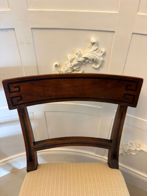 ANTIQUE ENGLISH REGENCY MAHOGANY KLISMOS DINING SIDE CHAIRS PAIR - ADDITIONAL PHOTO 13