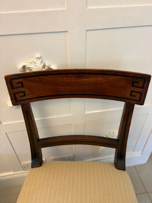 ANTIQUE ENGLISH REGENCY MAHOGANY KLISMOS DINING SIDE CHAIRS PAIR - ADDITIONAL PHOTO 14