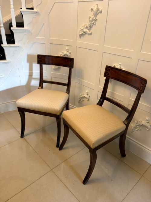 ANTIQUE ENGLISH REGENCY MAHOGANY KLISMOS DINING SIDE CHAIRS PAIR - ADDITIONAL PHOTO 15