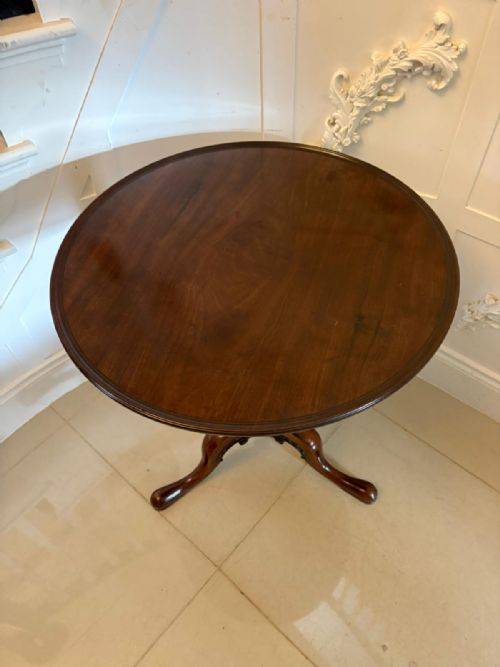 ANTIQUE ENGLISH GEORGIAN MAHOGANY TRIPOD LAMP TABLE - ADDITIONAL PHOTO 7