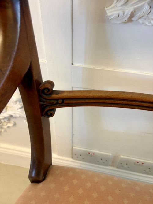 ANTIQUE REGENCY MAHOGANY SET OF 6 DINING CHAIRS INCLUDING 2 CARVERS - ADDITIONAL PHOTO 3