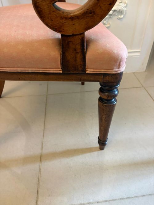 ANTIQUE REGENCY MAHOGANY SET OF 6 DINING CHAIRS INCLUDING 2 CARVERS - ADDITIONAL PHOTO 8