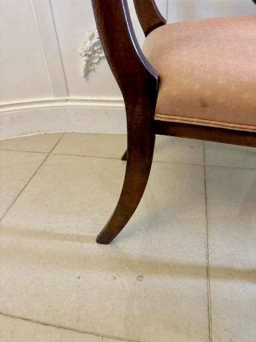 ANTIQUE REGENCY MAHOGANY SET OF 6 DINING CHAIRS INCLUDING 2 CARVERS - ADDITIONAL PHOTO 10