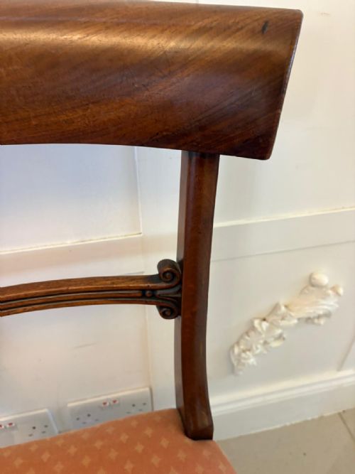 ANTIQUE REGENCY MAHOGANY SET OF 6 DINING CHAIRS INCLUDING 2 CARVERS - ADDITIONAL PHOTO 14