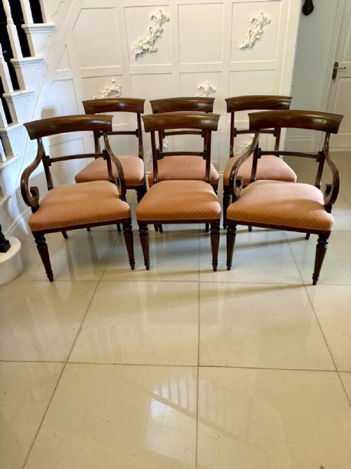 ANTIQUE REGENCY MAHOGANY SET OF 6 DINING CHAIRS INCLUDING 2 CARVERS - ADDITIONAL PHOTO 25