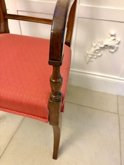 ANTIQUE REGENCY SET OF 12 MAHOGANY DINING CHAIRS INCLUDING 2 CARVERS - ADDITIONAL PHOTO 7