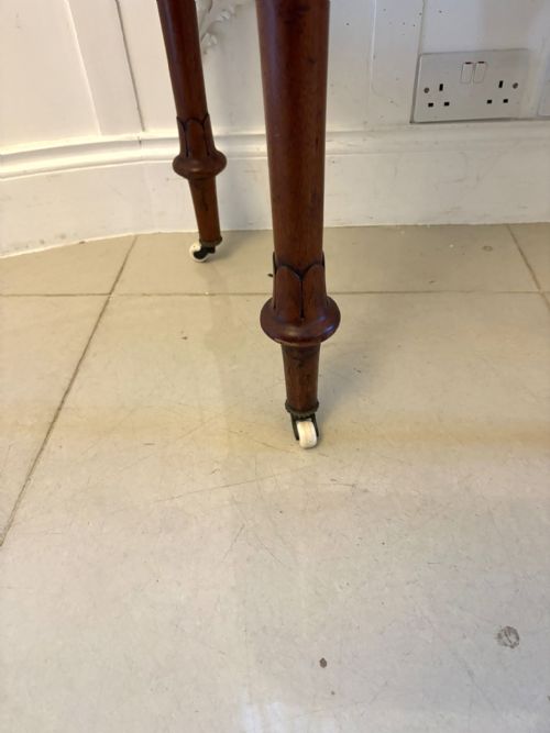 ANTIQUE VICTORIAN BURR WALNUT CARD CONSOLE TABLE WITH ORMOLU MOUNTS AND INLAY - ADDITIONAL PHOTO 4