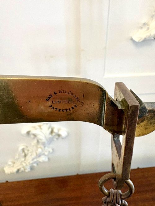 ANTIQUE VICTORIAN APOTHECARY BALANCE SCALES BRASS MAHOGANY DAY MILLWARD COMPLETE WITH WEIGHTS - ADDITIONAL PHOTO 6