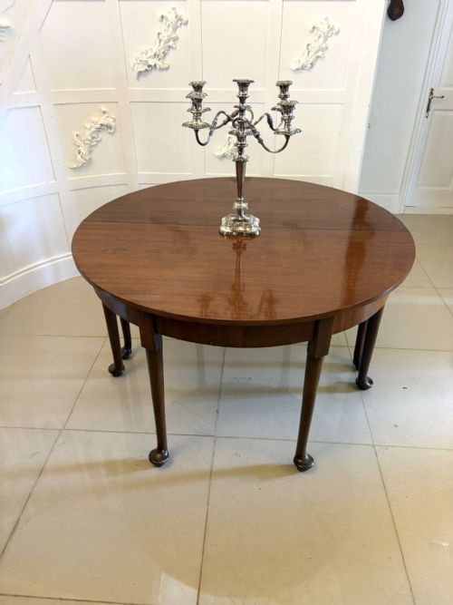 ANTIQUE RARE GEORGIAN FIGURED MAHOGANY METAMORPHIC DINING TABLE CONSOLE PAIR 12 SEATER - ADDITIONAL PHOTO 1