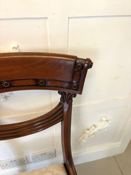 ANTIQUE ENGLISH REGENCY STYLE MAHOGANY DINING CHAIRS SET OF TEN - ADDITIONAL PHOTO 1