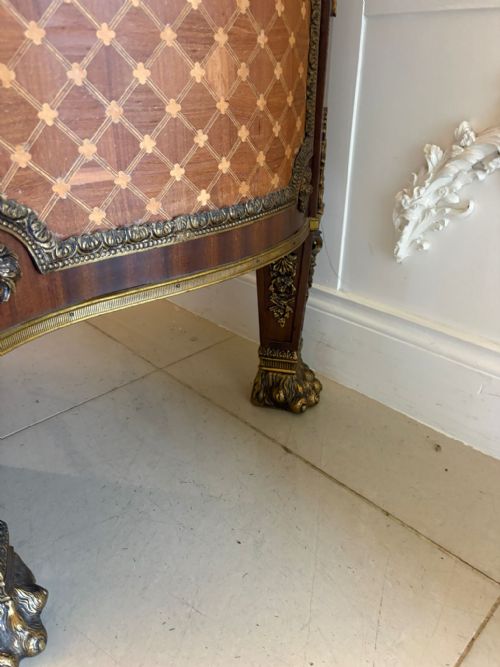ANTIQUE FRENCH ORMOLU MOUNTED MARBLE TOP SIDEBOARD CABINET - ADDITIONAL PHOTO 9