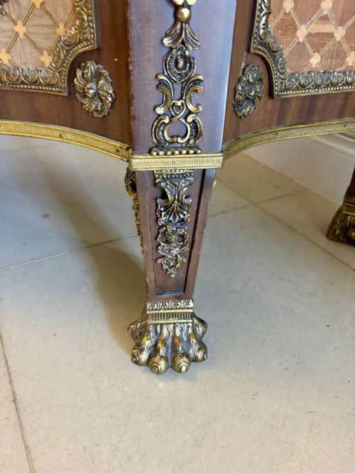ANTIQUE FRENCH ORMOLU MOUNTED MARBLE TOP SIDEBOARD CABINET - ADDITIONAL PHOTO 13