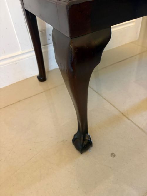 ANTIQUE SET OF 10 IRISH MID 19TH CENTURY CARVED MAHOGANY DINING CHAIRS CARVERS BALL CLAW FEET - ADDITIONAL PHOTO 2
