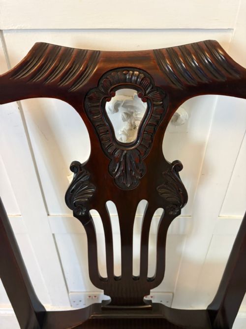 ANTIQUE SET OF 10 IRISH MID 19TH CENTURY CARVED MAHOGANY DINING CHAIRS CARVERS BALL CLAW FEET - ADDITIONAL PHOTO 6