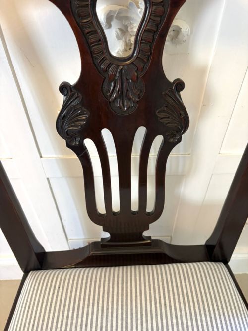 ANTIQUE SET OF 10 IRISH MID 19TH CENTURY CARVED MAHOGANY DINING CHAIRS CARVERS BALL CLAW FEET - ADDITIONAL PHOTO 20