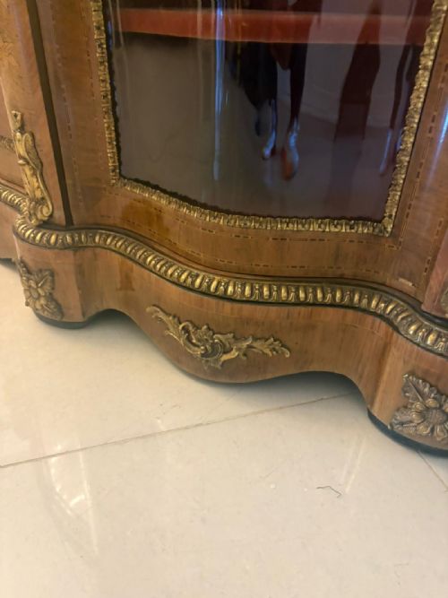 ANTIQUE EXCEPTIONAL 4 DOOR SERPENTINE MARQUETRY CREDENZA EXHIBITION QUALITY - ADDITIONAL PHOTO 12