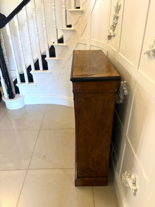 ANTIQUE VICTORIAN ENGLISH WALNUT INLAID PIER CABINET DISPLAY - ADDITIONAL PHOTO 5
