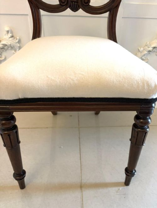 fig 1. Antique Set of 10 English Regency Carved Mahogany Dining Chairs