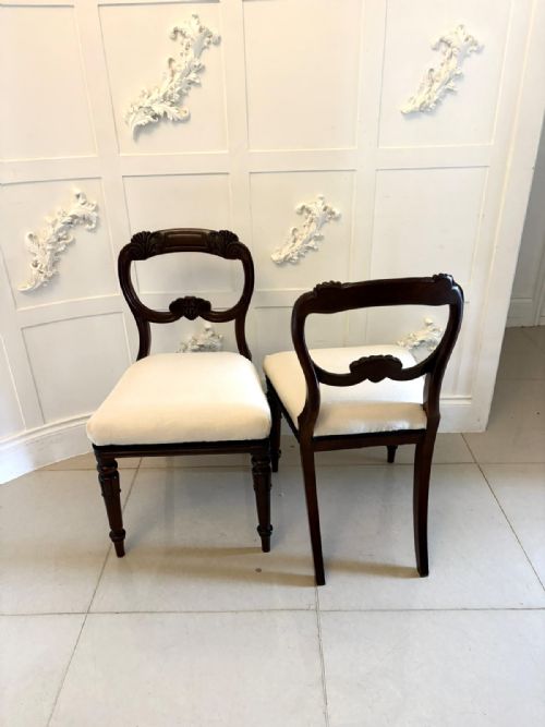ANTIQUE SET OF 10 ENGLISH REGENCY CARVED MAHOGANY DINING CHAIRS - ADDITIONAL PHOTO 10
