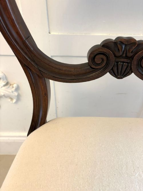 ANTIQUE SET OF 10 ENGLISH REGENCY CARVED MAHOGANY DINING CHAIRS - ADDITIONAL PHOTO 11