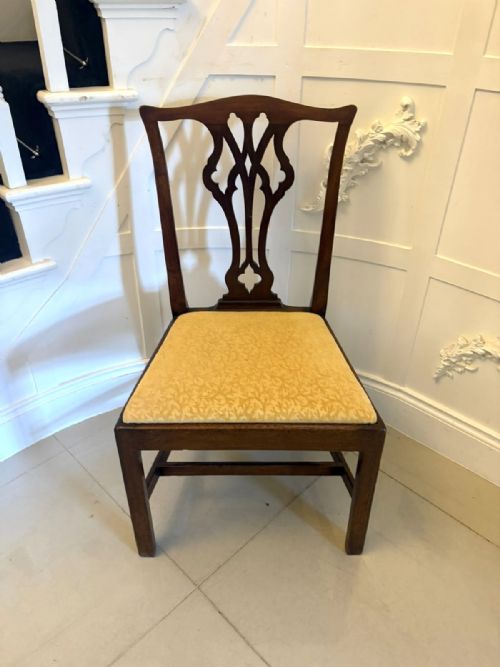 ANTIQUE GEORGIAN MAHOGANY SIDE CHAIRS PAIR ENGLISH - ADDITIONAL PHOTO 2