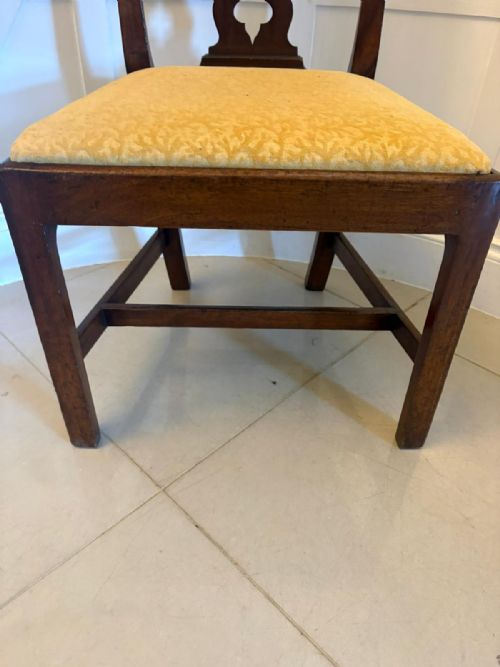 ANTIQUE GEORGIAN MAHOGANY SIDE CHAIRS PAIR ENGLISH - ADDITIONAL PHOTO 3