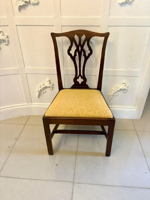 ANTIQUE GEORGIAN MAHOGANY SIDE CHAIRS PAIR ENGLISH - ADDITIONAL PHOTO 5