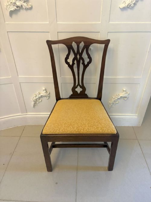 ANTIQUE GEORGIAN MAHOGANY SIDE CHAIRS PAIR ENGLISH - ADDITIONAL PHOTO 6