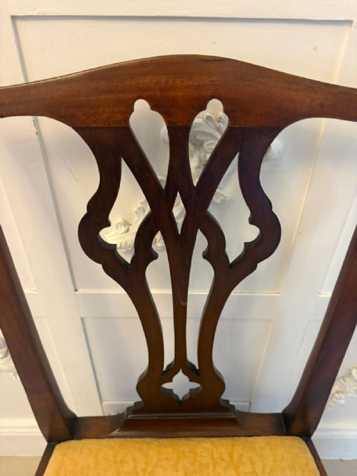 ANTIQUE GEORGIAN MAHOGANY SIDE CHAIRS PAIR ENGLISH - ADDITIONAL PHOTO 8