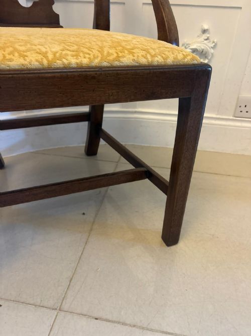 ANTIQUE VICTORIAN MAHOGANY DINING CHAIRS SET OF EIGHT 6 SINGLES 2 CARVERS ENGLISH - ADDITIONAL PHOTO 3