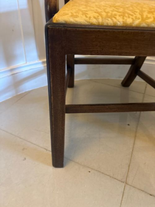 ANTIQUE VICTORIAN MAHOGANY DINING CHAIRS SET OF EIGHT 6 SINGLES 2 CARVERS ENGLISH - ADDITIONAL PHOTO 6