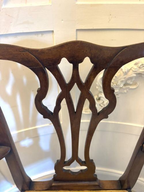 ANTIQUE VICTORIAN MAHOGANY DINING CHAIRS SET OF EIGHT 6 SINGLES 2 CARVERS ENGLISH - ADDITIONAL PHOTO 8