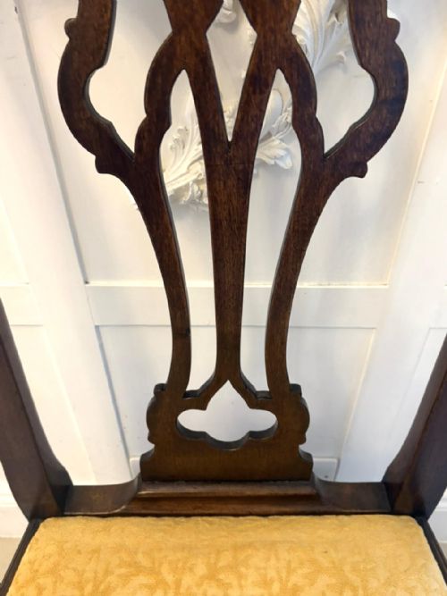 ANTIQUE VICTORIAN MAHOGANY DINING CHAIRS SET OF EIGHT 6 SINGLES 2 CARVERS ENGLISH - ADDITIONAL PHOTO 11