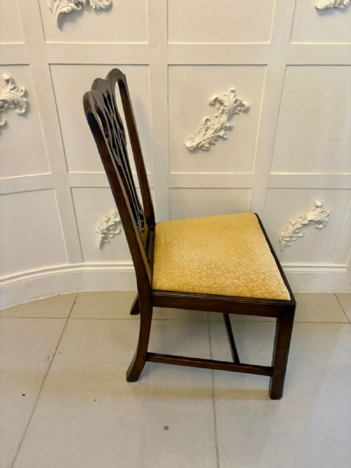 ANTIQUE VICTORIAN MAHOGANY DINING CHAIRS SET OF EIGHT 6 SINGLES 2 CARVERS ENGLISH - ADDITIONAL PHOTO 12