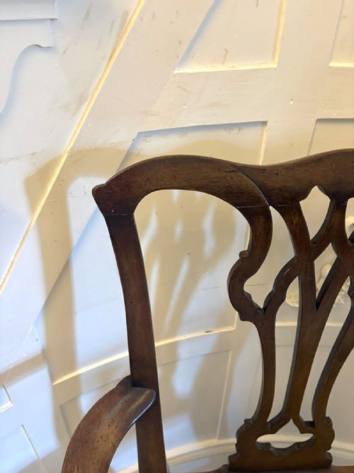 ANTIQUE VICTORIAN MAHOGANY DINING CHAIRS SET OF EIGHT 6 SINGLES 2 CARVERS ENGLISH - ADDITIONAL PHOTO 16