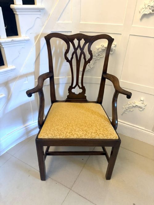 ANTIQUE VICTORIAN MAHOGANY DINING CHAIRS SET OF EIGHT 6 SINGLES 2 CARVERS ENGLISH - ADDITIONAL PHOTO 18