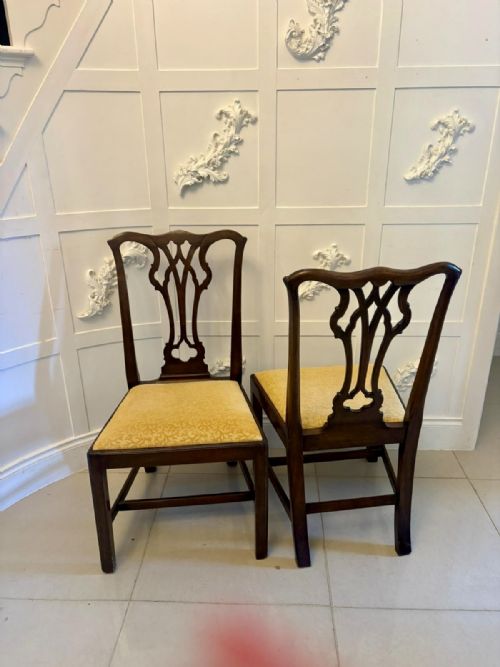 ANTIQUE VICTORIAN MAHOGANY DINING CHAIRS SET OF EIGHT 6 SINGLES 2 CARVERS ENGLISH - ADDITIONAL PHOTO 22