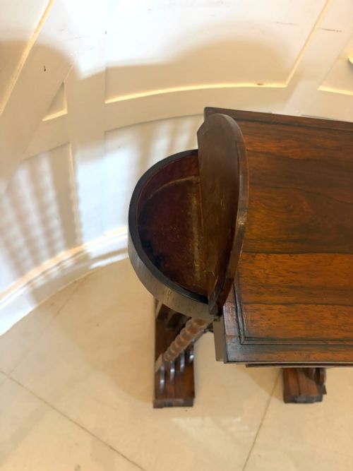 ANTIQUE REGENCY ROSEWOOD QUARTETTO NEST OF FOUR TABLES WITH INTEGRATED CHESS TABLE - ADDITIONAL PHOTO 8