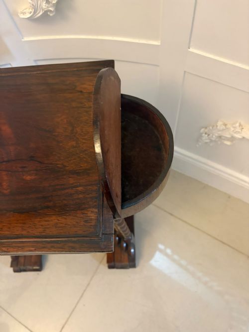 ANTIQUE REGENCY ROSEWOOD QUARTETTO NEST OF FOUR TABLES WITH INTEGRATED CHESS TABLE - ADDITIONAL PHOTO 9
