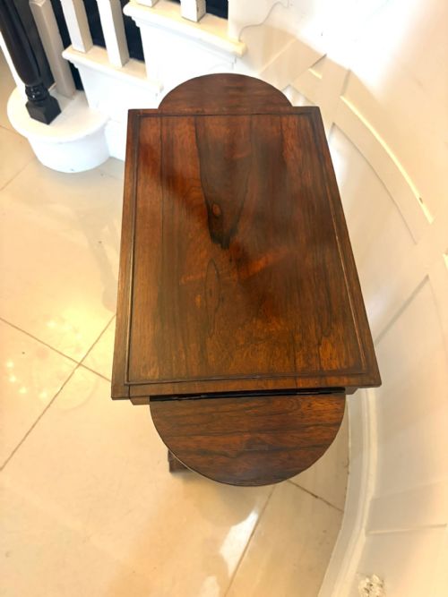 ANTIQUE REGENCY ROSEWOOD QUARTETTO NEST OF FOUR TABLES WITH INTEGRATED CHESS TABLE - ADDITIONAL PHOTO 13