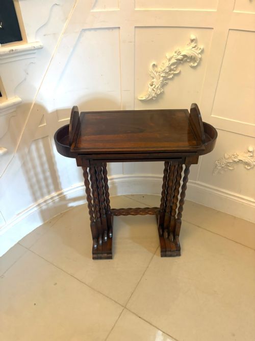 ANTIQUE REGENCY ROSEWOOD QUARTETTO NEST OF FOUR TABLES WITH INTEGRATED CHESS TABLE - ADDITIONAL PHOTO 15