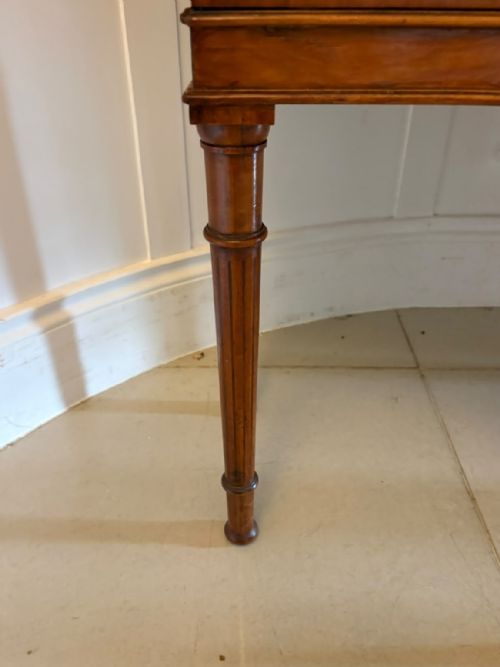ANTIQUE VICTORIAN SATINWOOD INLAID BOW FRONT DISPLAY CABINET - ADDITIONAL PHOTO 5