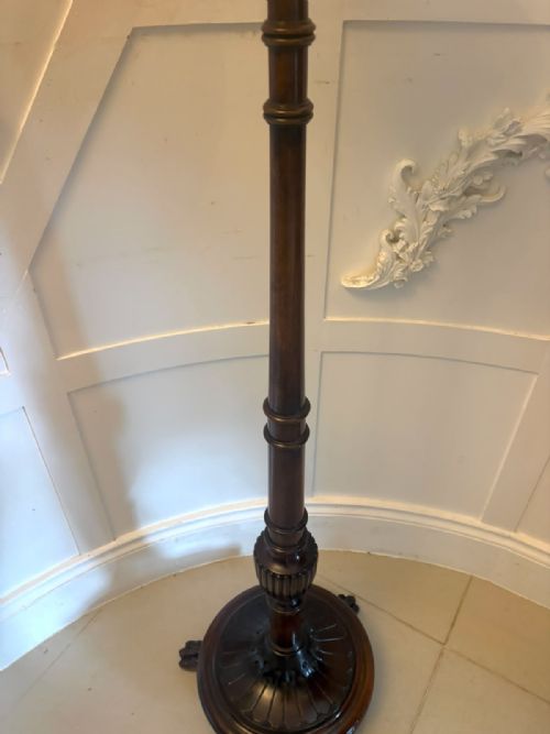 ANTIQUE VICTORIAN QUALITY CARVED MAHOGANY TORCHERE PLANT STAND PEDESTAL COLUMN - ADDITIONAL PHOTO 8