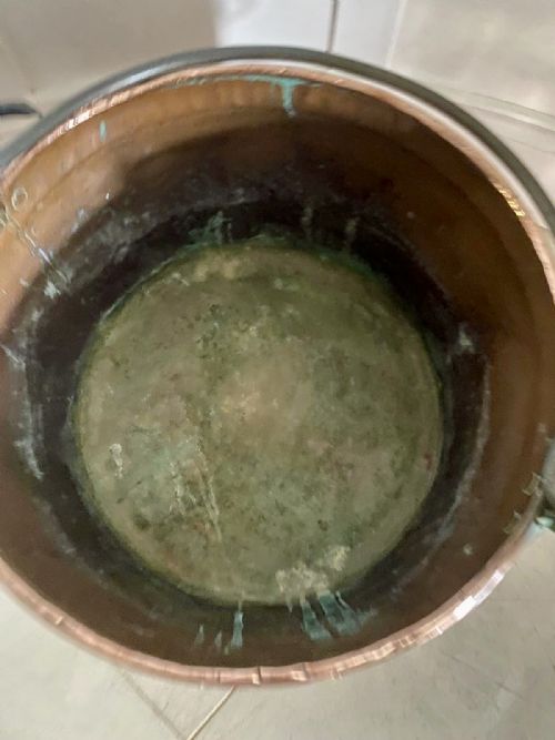 ANTIQUE GEORGIAN COPPER LOG BIN COAL BUCKET FIRESIDE BUCKET PLANTER - ADDITIONAL PHOTO 5
